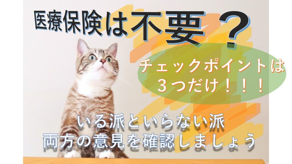 医療保険は不要？いらない派といる派　両方の意見を見て自分にあう加入を考えましょう　知らないと損する３つのチェックポイント